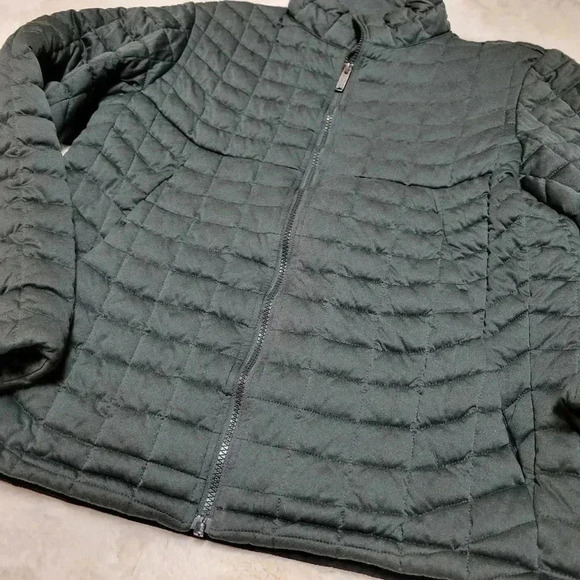 Ben Sherman Quilted Puffer Jacket Full Zip Pockets Gray Men’s Size M Grey Green - Picture 3 of 7